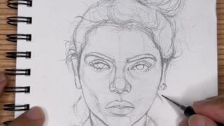 How to draw a portrait using loomis method