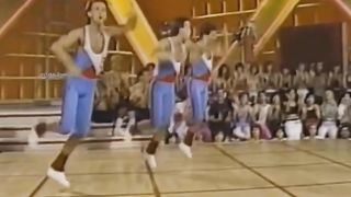 Funny | 1987 Aerobics Championship Synced to "Rake It Up" | HilariousFitness | FunFM