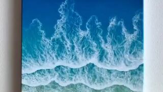 Ocean from above painting