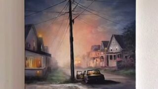 Painting a dark street