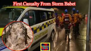 First casualty reported from storm babet as body swept into river