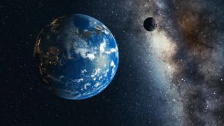 Earth moon space