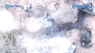 Target Musnahkan Musuh, Operator UAV Rusia Lemparkan Rentetan Granat