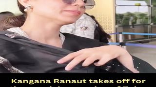 Kangana Ranaut takes off for the special screening of Tejas #kanganaranaut #short #shorts #trending #viral #bollywood #viralshorts