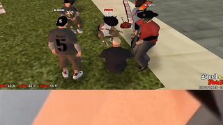 They fought in the middle of the square