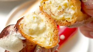 Eclair with glaze