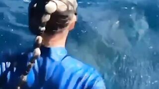 Shark Nearly Bites Woman