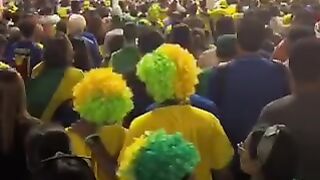Brazil crowd in qatar 2022 FIFA World Cup