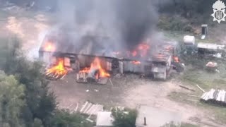 Fire was set on the area where Russian manpower and equipment were gathered