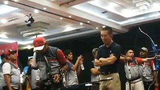 This archer shoots using his mouth.