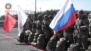 Russia | Chechen Volunteers Heading to Military Zone | RCF