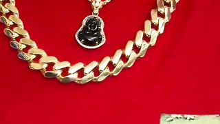 Cuban Zirconia Lock Semi Hollow Cuban Link Chain