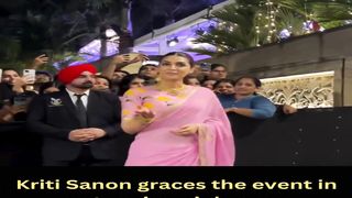 Kriti Sanon graces the event in a stunning pink saree #kritisanon #short #shorts #trending #viral #bollywood #viralshorts