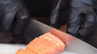 Garlic Butter Salmon and Shrimp Fried Rice