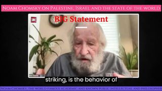 Big Statement Noam Chomsky destroys Israel