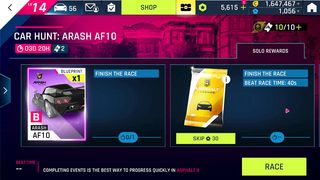 Pininfarina H2 Speed. Car hunt: Arash AF10 race. 1st pace. Asphalt 9  Legends