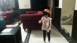 Cute girl signing song kala chashma