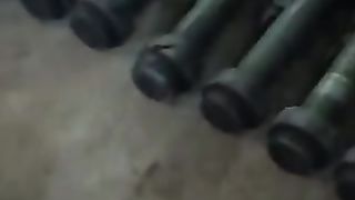 Hamas  display a rich arsenal of Western-made anti-tank weapons.  .