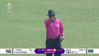 Rassie van-der-Dussen - Wicket - South Africa vs Bangladesh ICC CWC 2023.