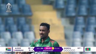 Shoriful beauty outfoxes Hendricks to rattle the stumps ICC CWC23