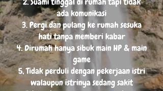 Hal yang menyedihkan dalam rumah tangga