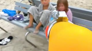 Little Boy play NERF????REAL LIFE.