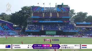 Mitchell Marsh - Wicket - Australia vs Netherlands ICC CWC 2023.