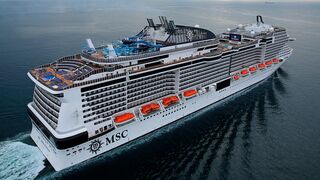 MSC Meraviglia Cruises Drone View