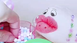 Puppet handy ASMR eating food 9