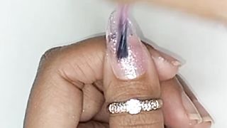 Jasmine flower nail art design