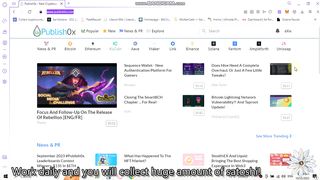 receive crypto coins by reading or writting artciles