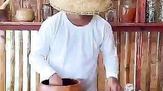 Baking pizza