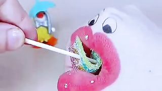 Puppet handy ASMR eating food 10