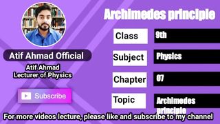 Archimedes principle
