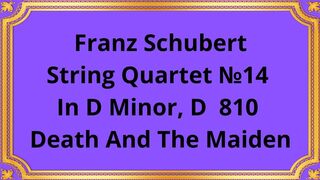 Franz Schubert String Quartet No  14 In D Minor, D  810 Death And The Maiden