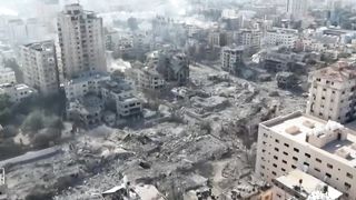 Drone video of destruction in Gaza