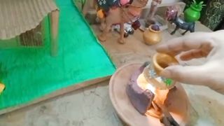 Miniature village stove