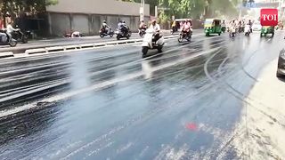 Over heated road