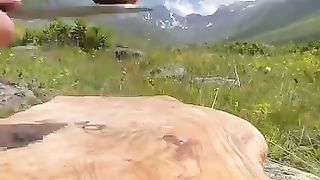Delicious beef burger - maked in nature