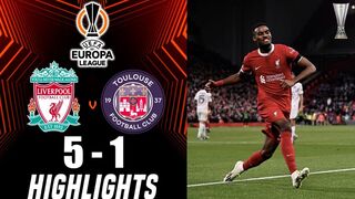 HIGHLIGHTS! LIVERPOOL 5-1 TOULOUSE | UEFA Europa League | Big win for liverpool