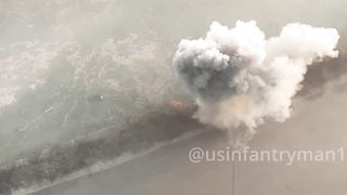 Ukraine Russia War | Russian Tank Detonates Mines, Crew Escapes, One on Fire | Donetsk Reg | RCF