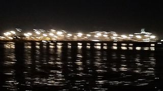 Night view beautiful sea...