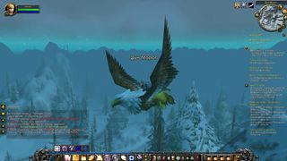 Полёт на красивом грифоне в Телсамар.  World of Warcraft
