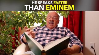 He speaks faster than Eminem.