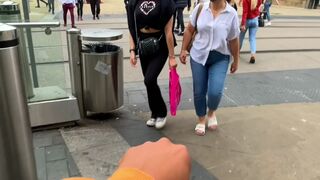Guy Fist Bump Strangers for a Treat in the Streets