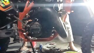 Proses pelemburan motor trail trabas trail adventure 2tak kawasaki ninja