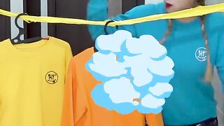 옷 입기 귀찮으면 이렇게 하기ㅋㅋㅋ TIKTOK Funny Color Clothes Challenge #shorts