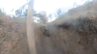 Ukraine Russia War | Russian FPV Drone Narrowly Misses Ukrainian Soldiers | 2023 | RCF