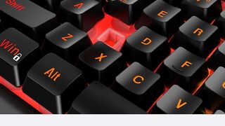 NPET K10 Wired Gaming Keyboard, LED Backlit,