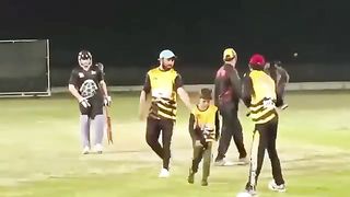 Watch 10 Years Old Little Shadab Khan Full Over in Match
